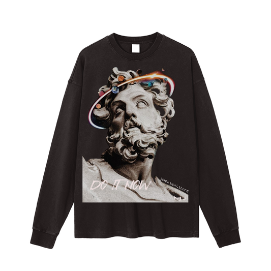 Enzyme Washed Long Sleeve T-shirt