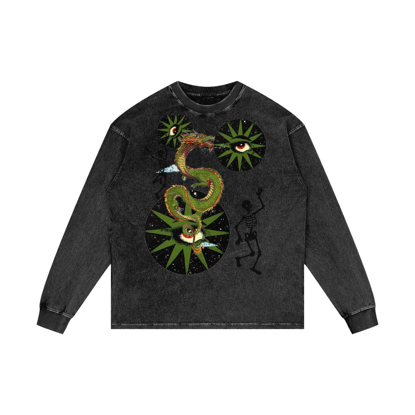 Acid Wash Oversize Long Sleeve T-Shirt