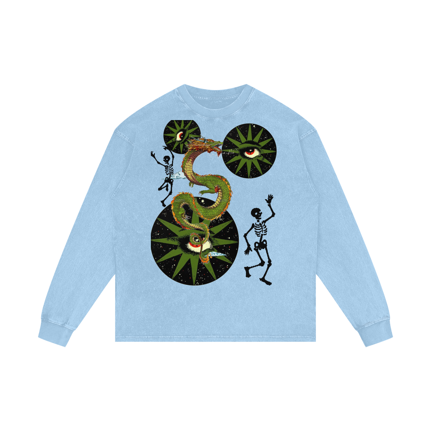 Acid Wash Oversize Long Sleeve T-Shirt