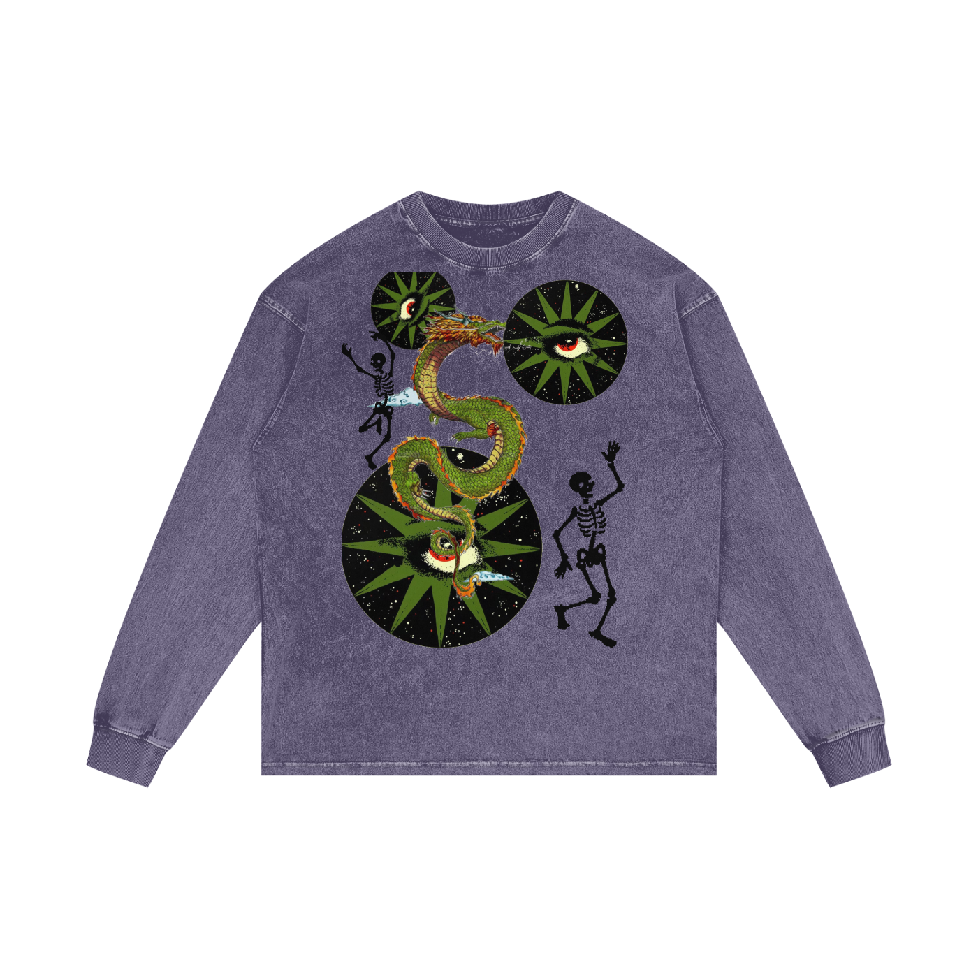 Acid Wash Oversize Long Sleeve T-Shirt