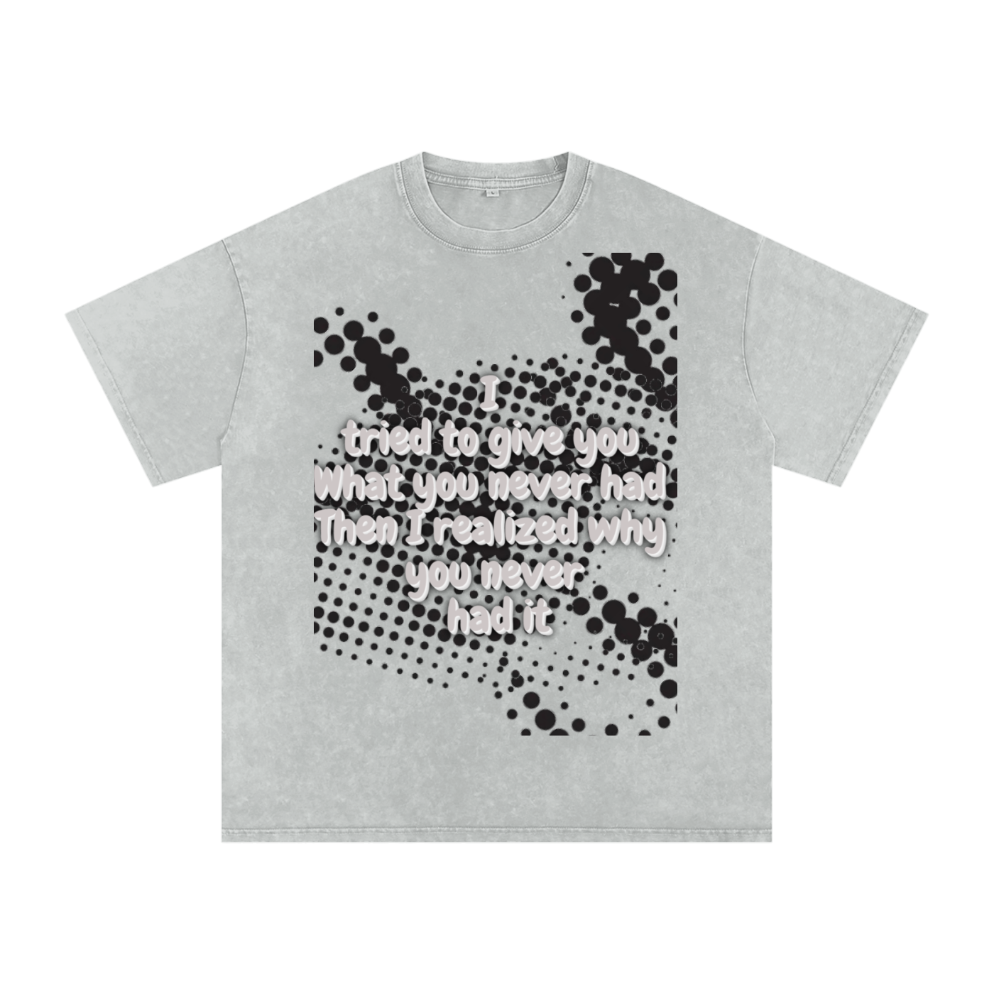 Snow Washed Oversized Cotton T-Shirt