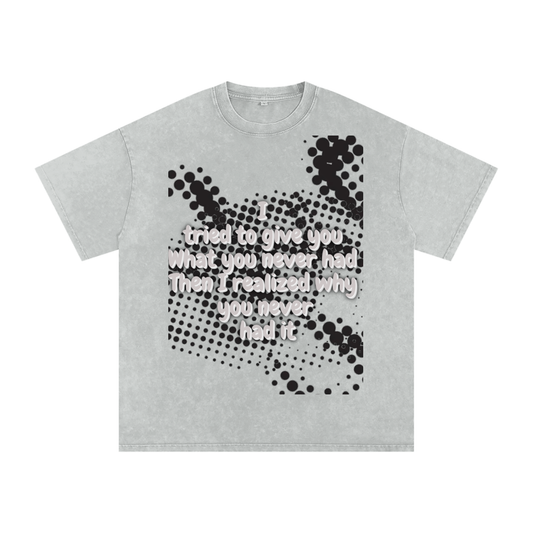 Snow Washed Oversized Cotton T-Shirt